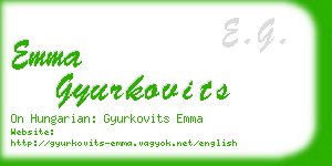 emma gyurkovits business card